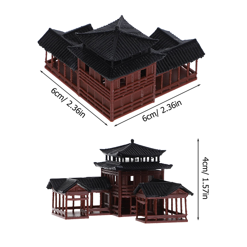 Bonsai Garden Chinese Garden - Modelo de Edificio Antiguo en Miniatura,