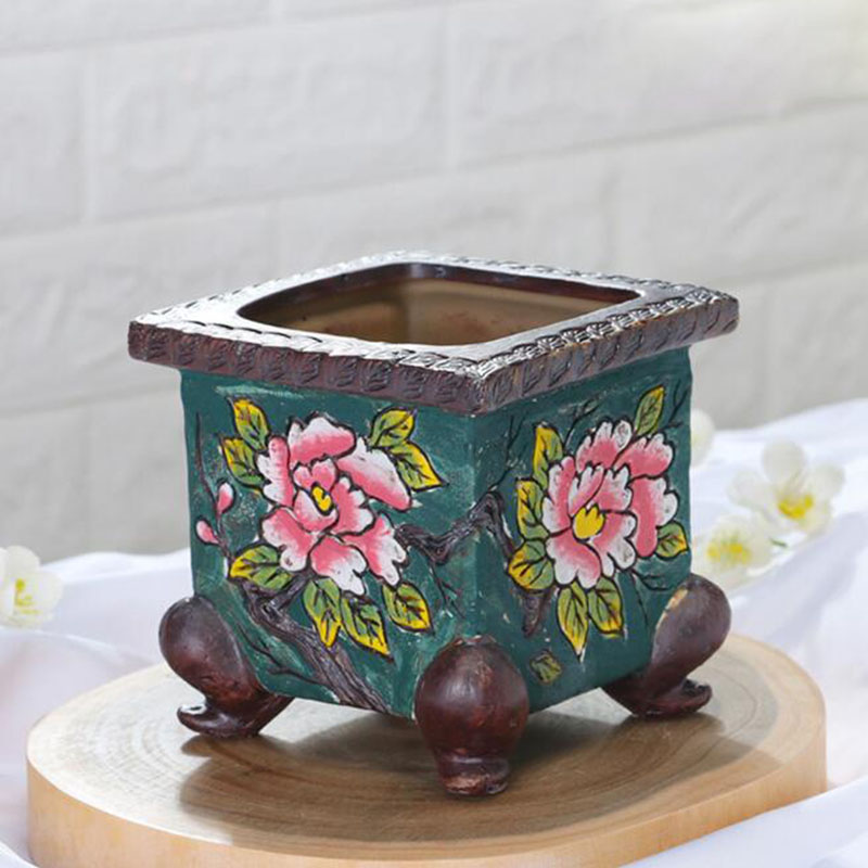 Bonsai Garden Kit - Maceta de cerámica pintada a mano