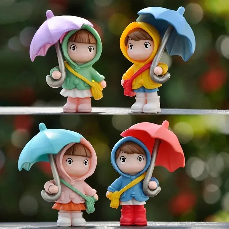 Bonsai Garden China - Mini Figuras Decorativas, Niña con Sombrilla
