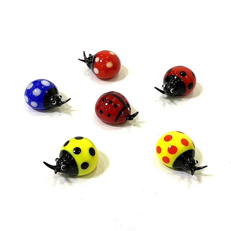 Bonsai Garden Chinese Garden - Miniaturas coloreadas ladybug figurillas adorables insectos