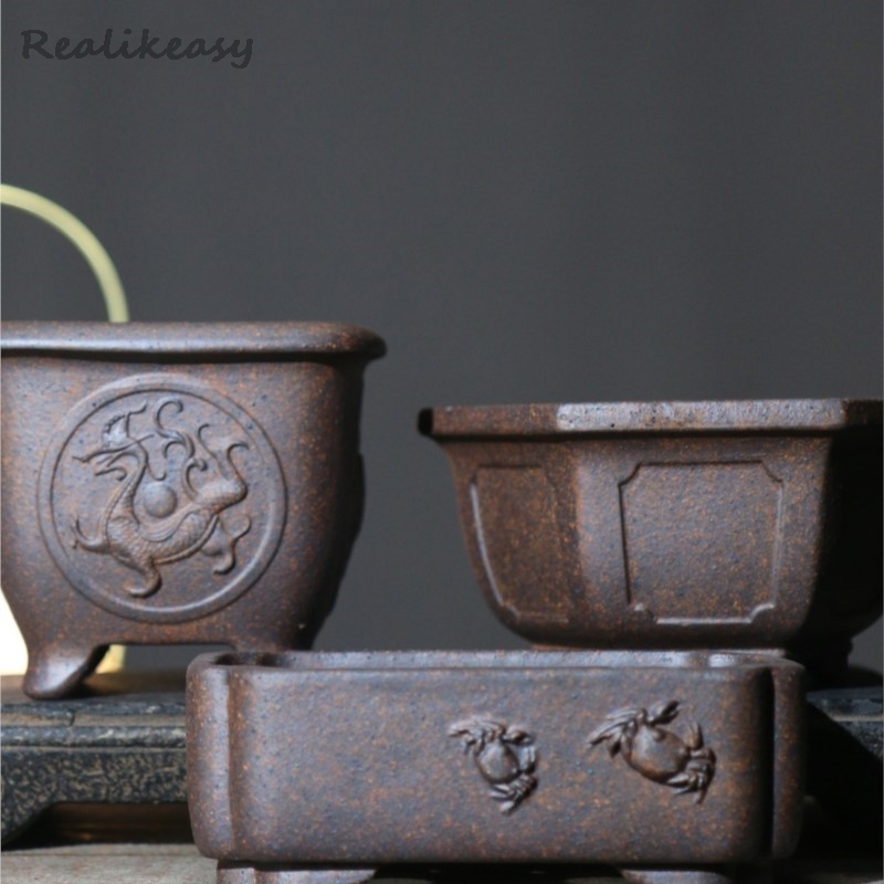 Bonsai Garden Kit - Maceta de arena púrpura, bonsái Hexagonal,