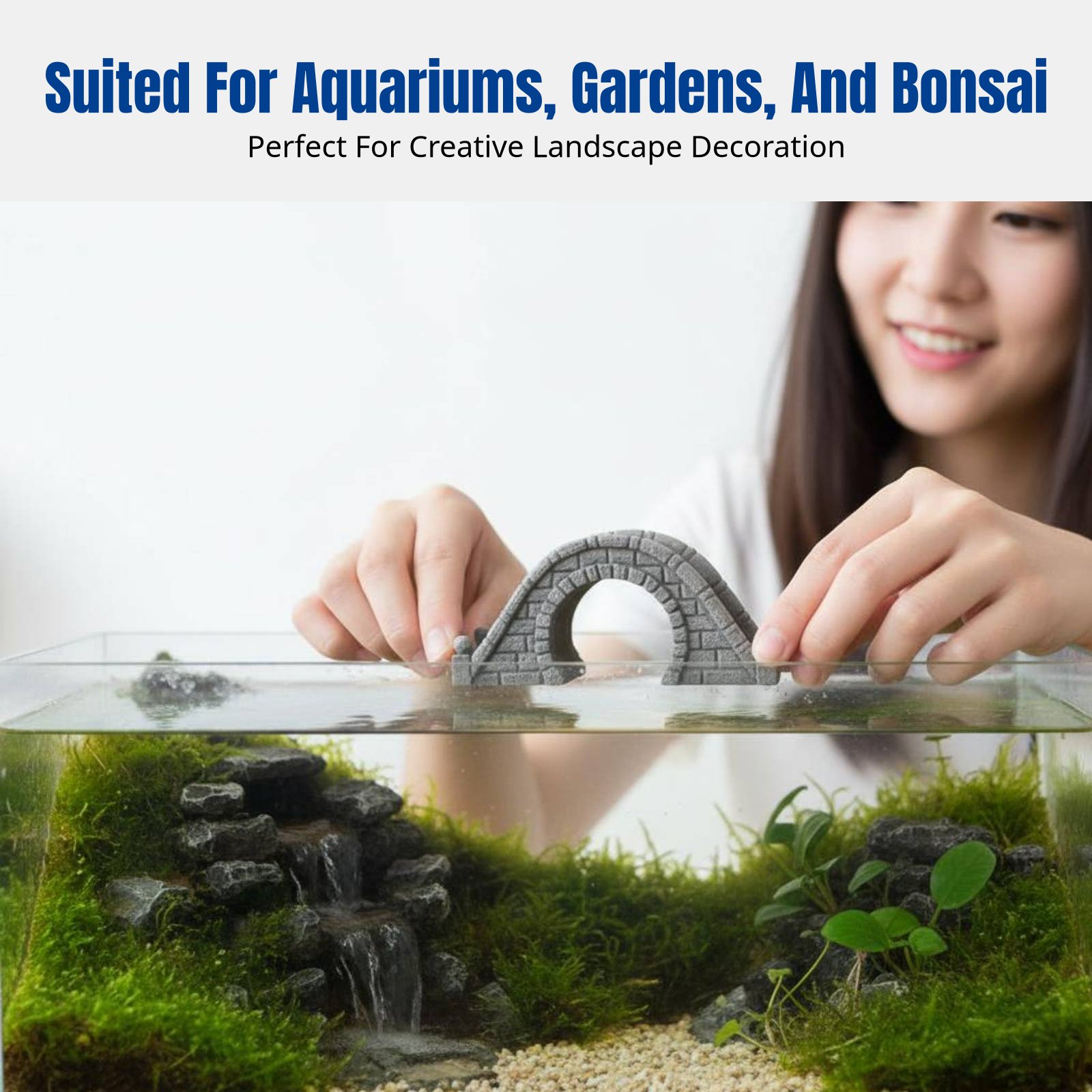 Bonsai Garden China - Puente de Resina para Decoración de