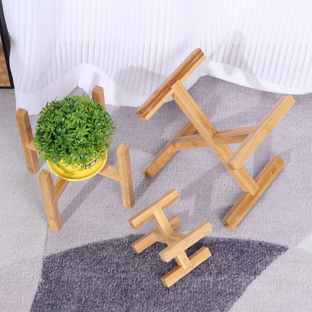 Soporte de madera para maceta, - Bonsai Garden Display reseña y precio