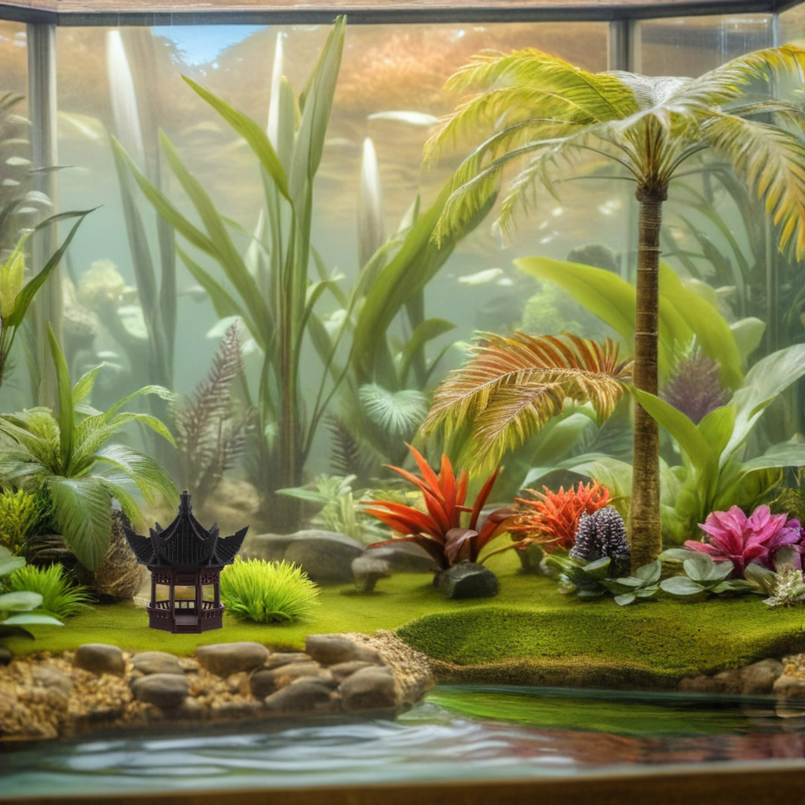Mini Pagoda Decorativa para Pa - Bonsai Garden Display reseña y precio