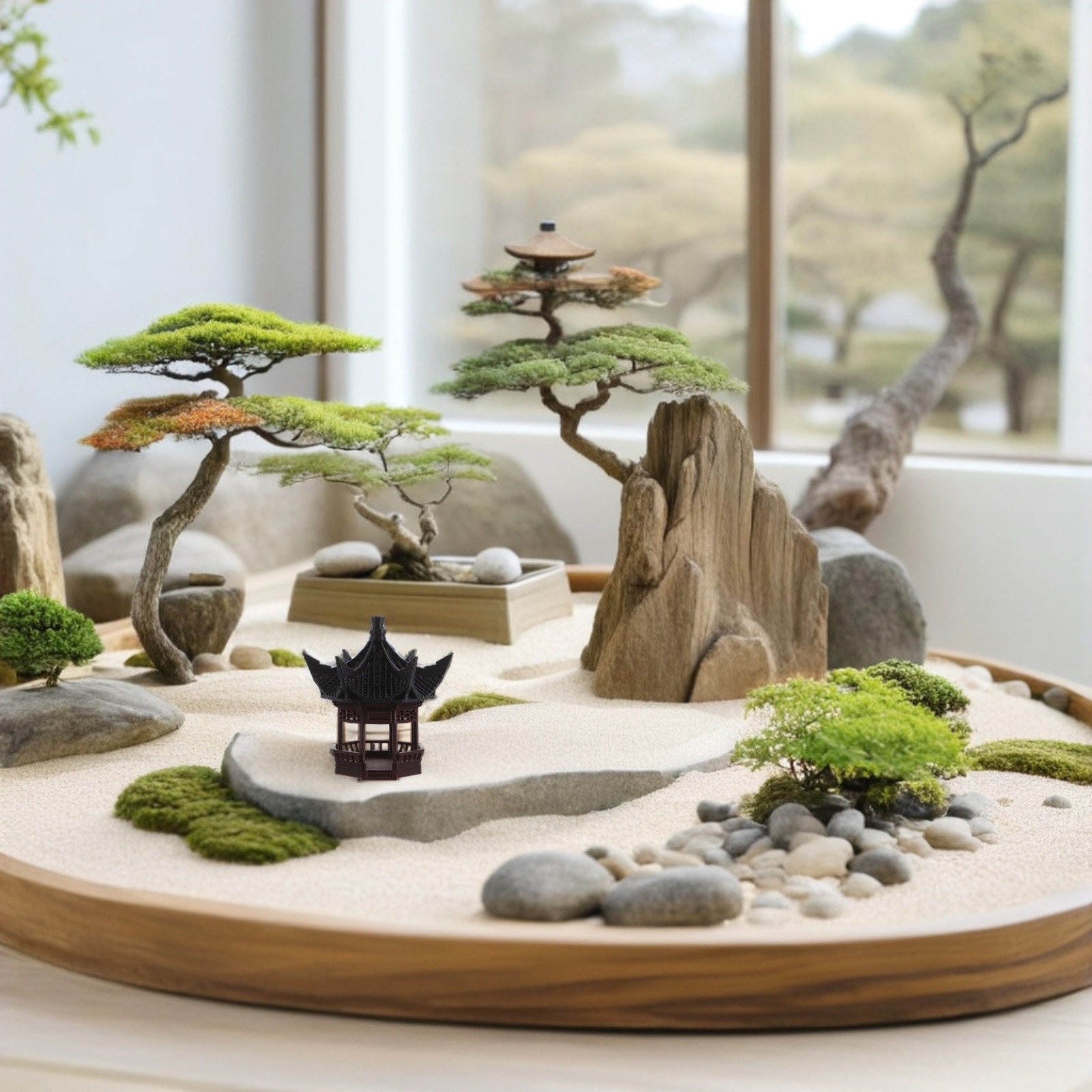 Mini Pagoda Decorativa para Pa - Bonsai Garden Display reseña y precio