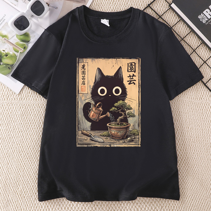 Camiseta Bonsai Black Cat, cam - Bonsai Garden China reseña y precio