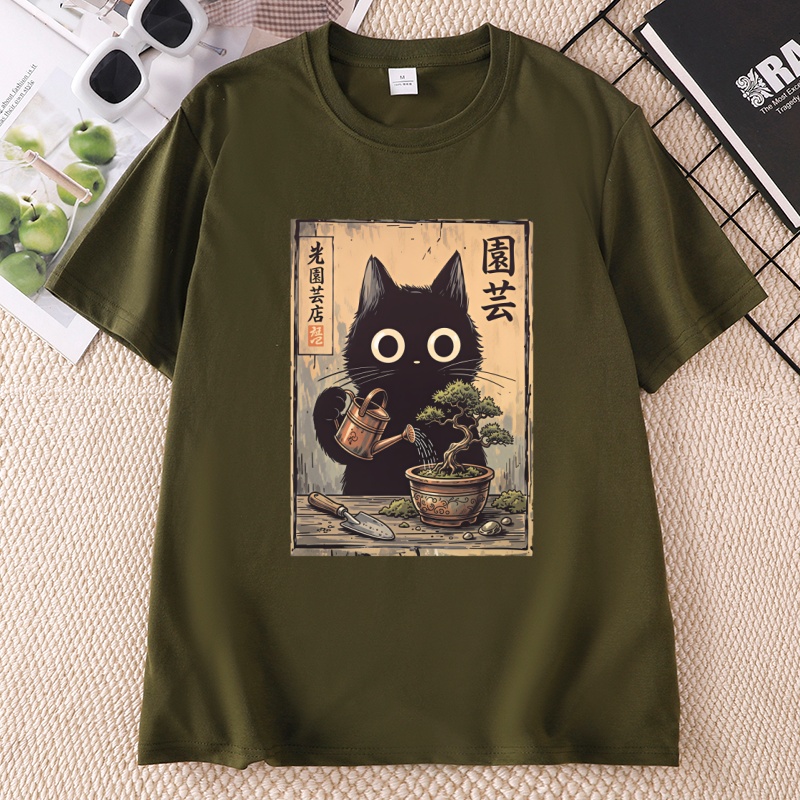 Camiseta Bonsai Black Cat, cam - Bonsai Garden China reseña y precio