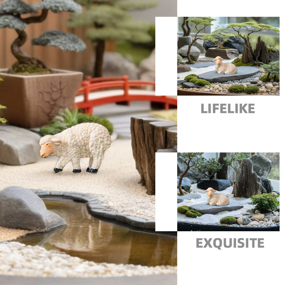 9 Piezas de Miniaturas de Ovej - Bonsai Garden Display reseña y precio