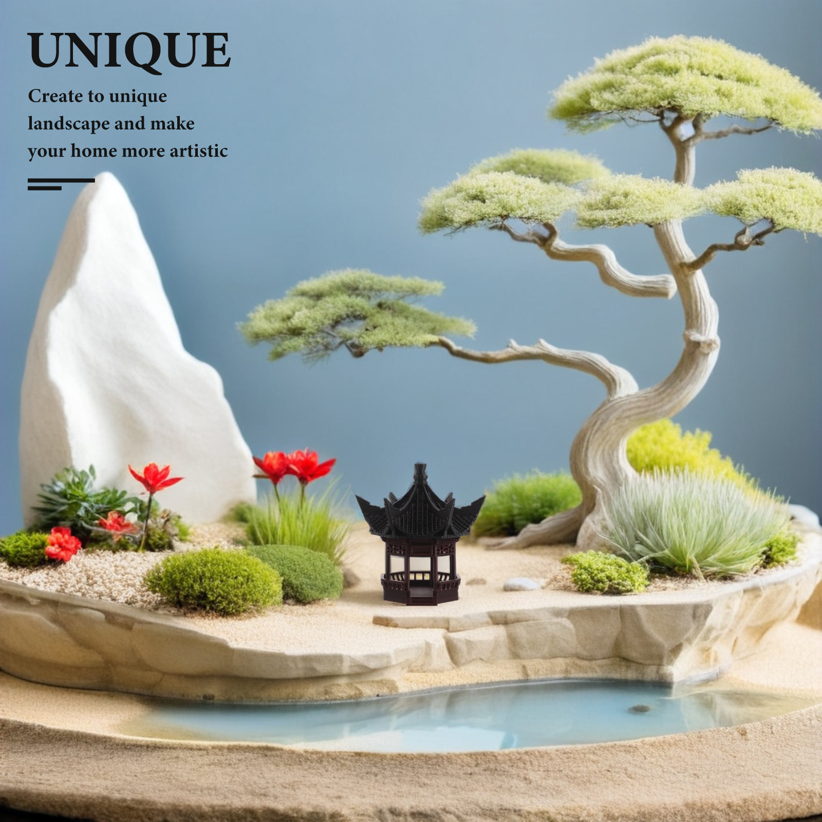 Mini Pagoda Decorativa Compact - Bonsai Garden Display reseña y precio
