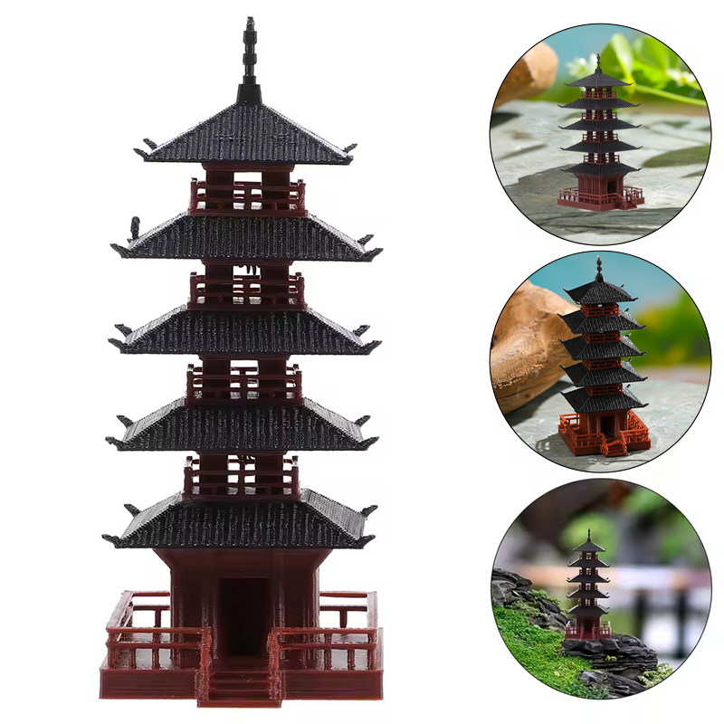 Mini estatua de pagoda, modelo - Bonsai Garden Chinese Garden reseña y precio